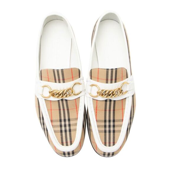 Burberry Nova Check Leather Moorley Loafers - Picture 4 of 7